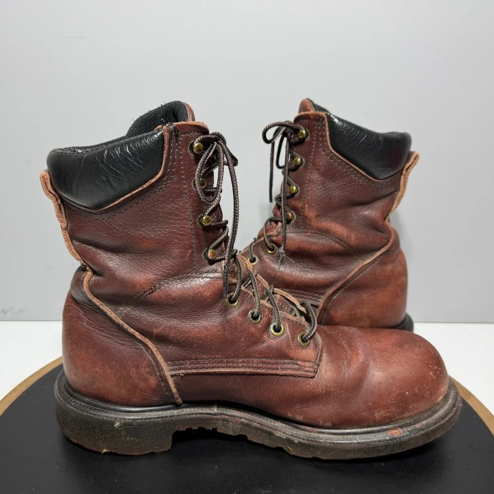 Red Wing 2408 Work Boots Men 7.5 D Steel Toe Leather Brown‎ Industrial Workwear